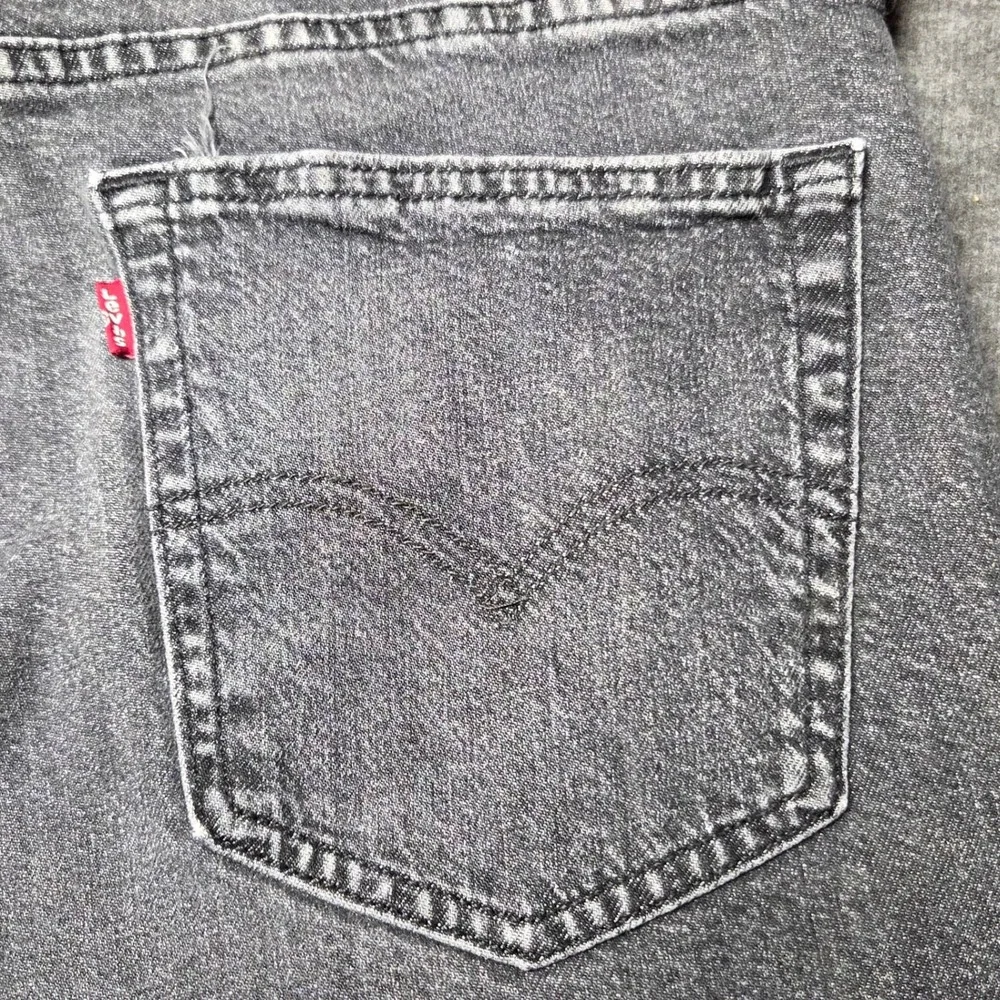 Levis 559 Jeans Mens W40 L30 Relaxed Straight Mid Rise Black Wash Faded Denim